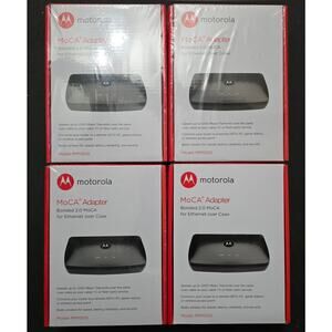 (4) Motorola MOCA Adapter - Ethernet Over Coax (1 Gbps)